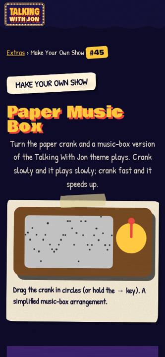 Music box tool on a phone
